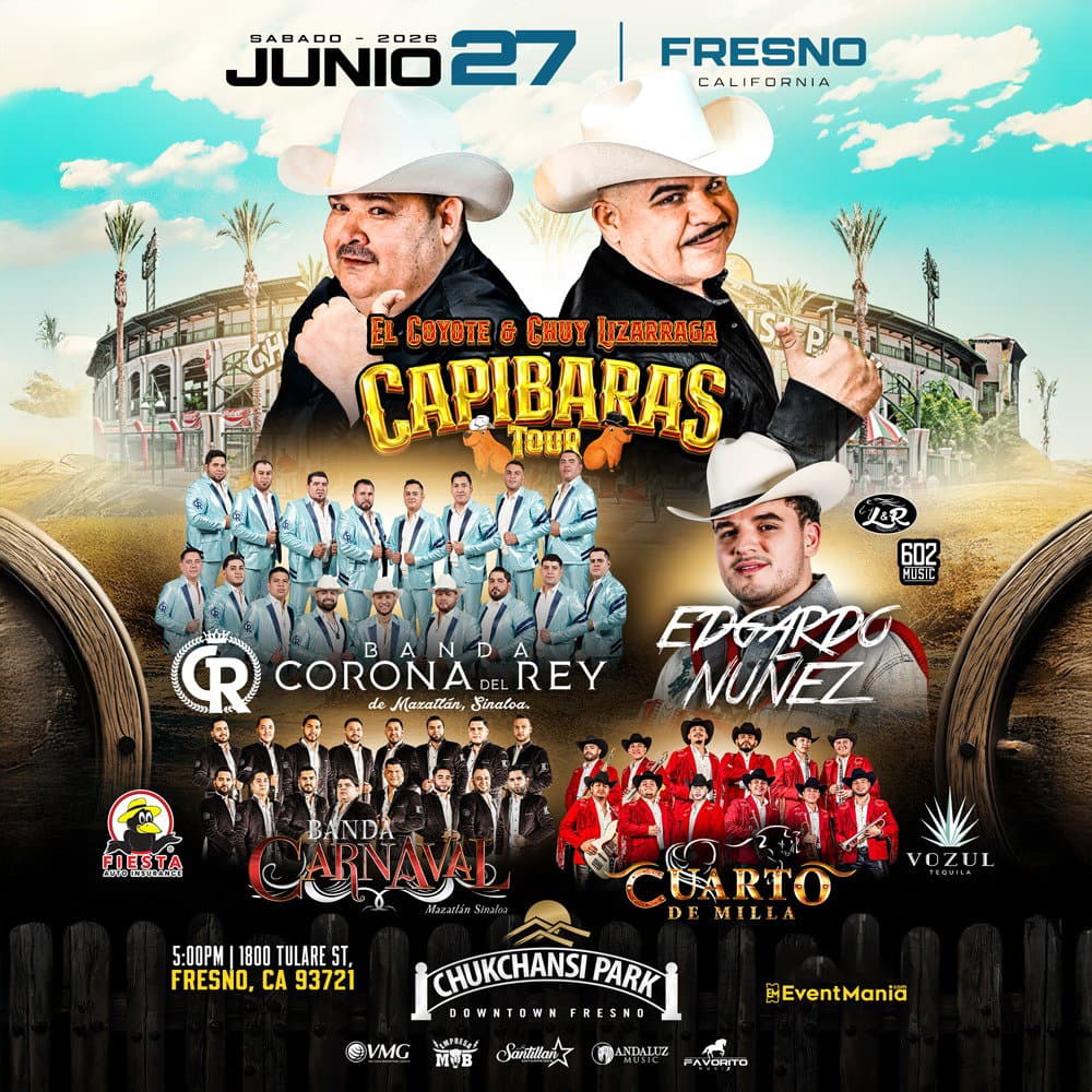 Capibaras Tour con El Coyote y Chuy Lizarraga - Fresno, CA