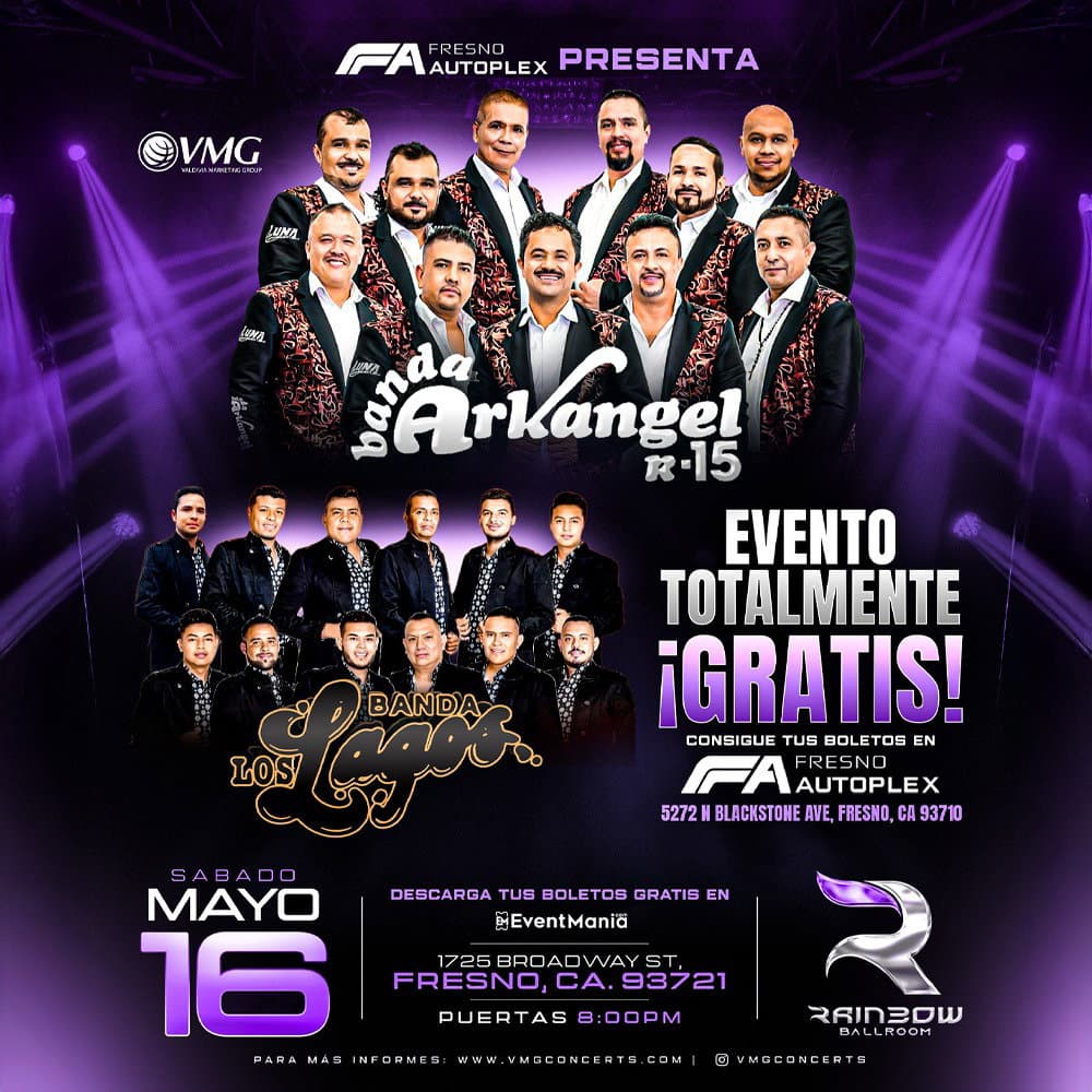 Banda Arkangel R-15 y Banda los Lagos - Fresno, CA *GA*